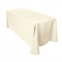 12 Bulk Banquet Tablecloth Ivory 85 Inch