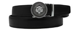 12 Wholesale Kids Leather Belts Adjustable In Black