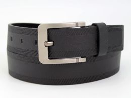 24 Bulk Heavy Double Stitched Belt In Black