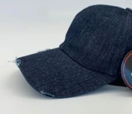 24 of Cap Men Women Plain Dad Hats Low Profile Dark Denim Ball Cap
