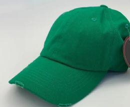 24 of Cap Men Women Plain Dad Hats Low Profile Dark Kelly Green Ball Cap