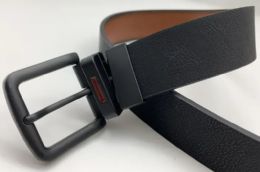 12 Wholesale Mens Reversible Belt In Black And Brown