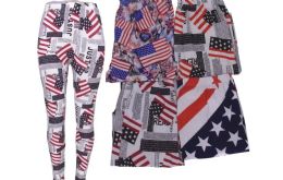 144 Wholesale American Flag Printed Legging For Women