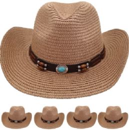 12 Pieces Unisex Western Cowboy Hat Adjustable Size - Cowboy & Boonie Hat