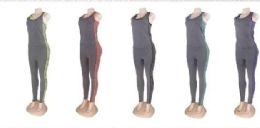 96 Pieces Womens Yoga Top And Capri Set - Women's Active Wear Sets