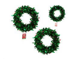 72 Wholesale Christmas Garland Wreath 13 Inch