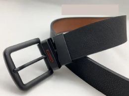 12 Wholesale Men's Dress Reversible Casual Every Day Belt In Black And Brown
