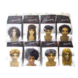 24 pieces Wig Halloween Mens 8ast Styles Pb/illus Insert - Halloween
