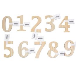 40 pieces Unfinished Wood House Numbers - Hanging Decorations & Cut Out