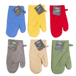 72 Wholesale Oven Mitt 6 Assorted Colors Peggable See n2