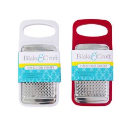 24 Wholesale Grater Hand Held W/storage Boxholds 9oz/2ast Red Or Whiteblake & Croft Sleeve Card