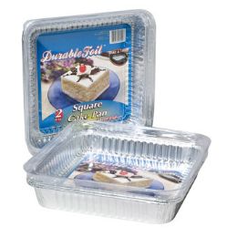 27 pieces Aluminum Cake Pan Square 2 Pk7-3/8x7-3/8x1-15/16 Stack Packin Pdq - Made In Usa - Aluminum Pans