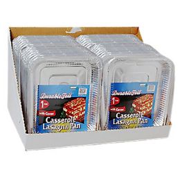 36 pieces Aluminum Casserole/lasagna Pan W/ Lid 11.75x9.75x1.5 In Pdqmade In Usa - Aluminum Pans