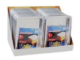 34 pieces Aluminum Cake Pan W/lid 13x9x2stack Pack In Pdq Made In Usa - Aluminum Pans