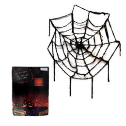 12 pieces Spider Web Giant W/lights 6ft - Halloween