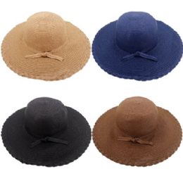 36 of Woman Wide Brim Floppy Summer Straw Hat Adjustable Size