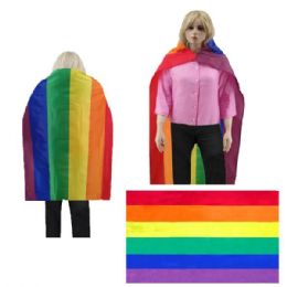 48 Pieces Wearable Rainbow Cape - Flag