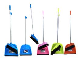 36 Pieces Dust Pan With Broom - Cleaning Supplies