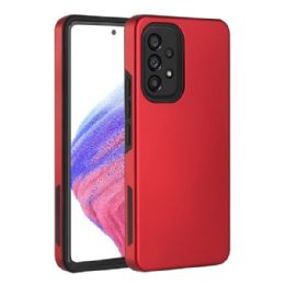 24 of Glossy Dual Layer Armor Defender Hybrid Protective Case Cover For Samsung Galaxy A23 5g In Red