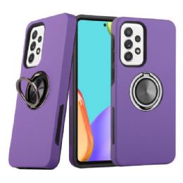 24 of Dual Layer Armor Hybrid Stand Ring Case For Samsung Galaxy A33 5g In Purple