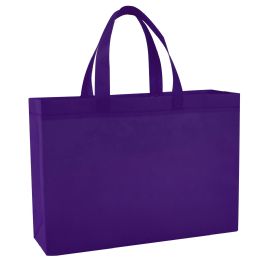 100 Pieces Grocery Bag 14 X 10 In Purple - Tote Bags & Slings