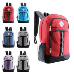 24 Wholesale 18 Inch Deluxe Wholesale Backpack In 6 Colors
