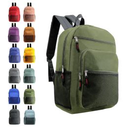 24 Pieces 18.5 Inch Mesh Deluxe Wholesale Backpack In Assorted Colors - Backpacks 18" or Larger