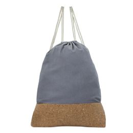 100 of 16 Inch Drawstring Backpack In Grey With Cork