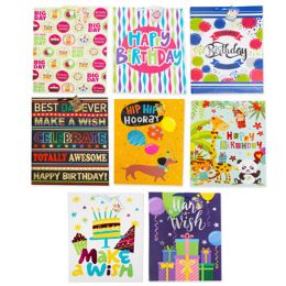 36 pieces Gift Bag Birthday 9ast Jumbo W/hot Stamp 12.87 X 4 X 17.5in 150gsm Upc - Gift Bags Everyday