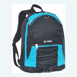 30 Pieces Two Tone Backpack With Mesh Pockets In Turquoise - Backpacks 17"