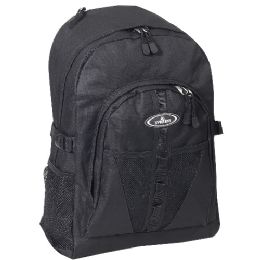 30 Wholesale Backpack With Dual Mesh Pocket In Black