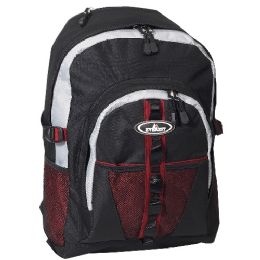 30 Wholesale Backpack With Dual Mesh Pocket In Burgandy