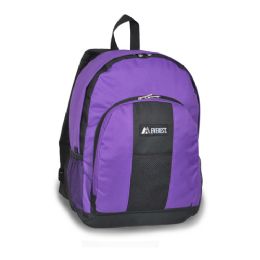 Backpack With Front And Side Pockets In Purple