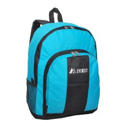 30 Pieces Backpack With Front And Side Pockets In Turquoise - Backpacks 17"