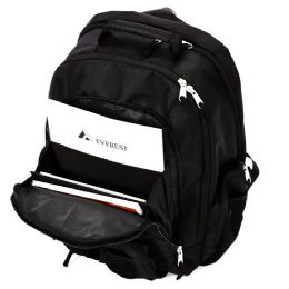 10 Pieces Transport Laptop Backpack In Black - Backpacks 17"