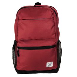20 Pieces Modern Laptop Backpack In Burgandy - Backpacks 18" or Larger