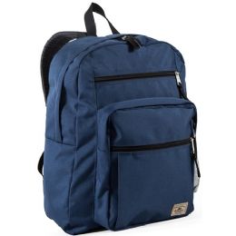 30 Pieces Multi Compartment Daypack With Laptop Pocket In Navy - Backpacks 17"