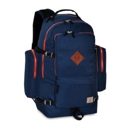 20 Pieces Daypack With Laptop Pocket In Navy - Backpacks 17"