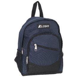 30 Pieces Junior Slant Backpack In Navy - Backpacks 15" or Less