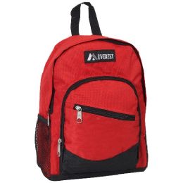 30 Pieces Junior Slant Backpack In Red - Backpacks 15" or Less