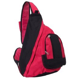 30 Pieces Sling Bag In Hot Pink - Backpacks 18" or Larger