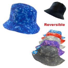 24 Wholesale Bucket Hat [singlE-Color Tie Dye]
