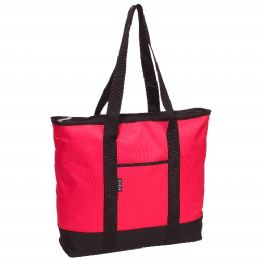 40 Pieces Shopping Tote In Hot Pink - Tote Bags & Slings