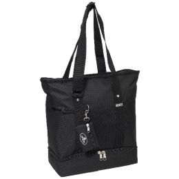 30 Wholesale Deluxe Shopping Tote In Black