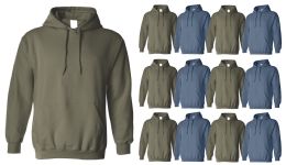 144 Wholesale Mens Cotton Irregular Hoodies With Front Pockets Asst Colors And Sizes M-2xl