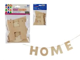 96 Pieces Wooden Word Banner "home" - Hanging Decorations & Cut Out