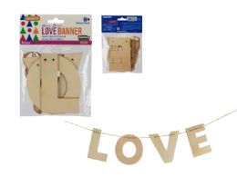 96 Wholesale Wooden Word Banner "love"
