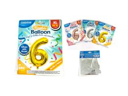 288 Pieces 6 Number Balloon - Balloons & Balloon Holder