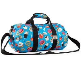 40 Pieces Pattern 16 Inch Round Duffel Bag Donut Design - Duffel Bags