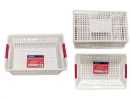 48 Wholesale Basket Plastic Multi White Only